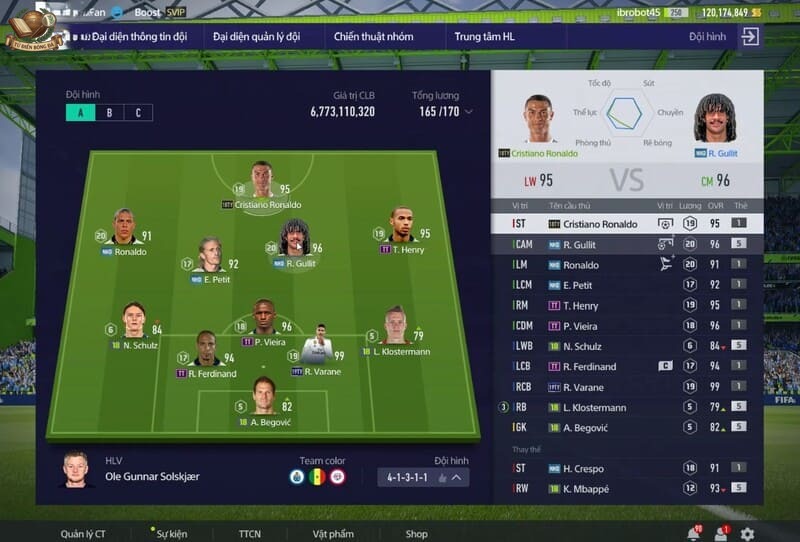 Hệ thống AI thu thập dữ liệu về tỉ lệ kiểm soát bóng và chuỗi thắng/thua